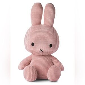 NEW NWT BON TON TOYS MIFFY Character Soft Pink Corduroy 13" Bunny Plush Toy HTF